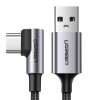 Cablu Date si Incarcare Ugreen 90&deg;, USB Type C, 3A Fast Charge