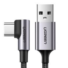 Cablu Date si Incarcare Ugreen 90&deg;, USB Type C, 3A Fast Charge