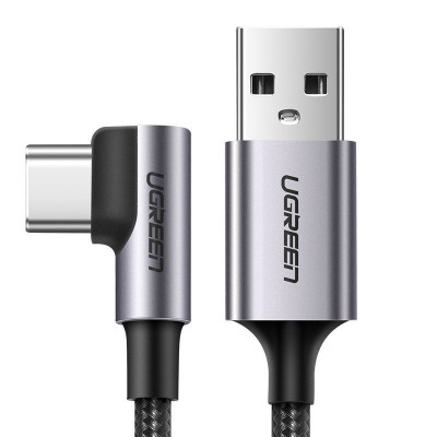 Cablu alimentare si date Ugreen 90, USB/USB-C, 3A, 1m, Negru foto