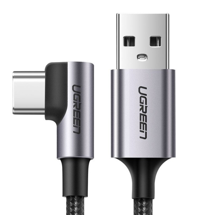 Cablu Date si Incarcare Ugreen 90&deg;, USB Type C, 3A Fast Charge