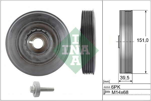 INA 544 0090 20 Set fulie, arbore cotit