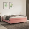 VidaXL Cadru de pat box spring, roz, 160x200 cm, catifea