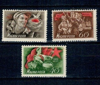 Ungaria 1952 - 1 mai, ziua muncii, serie neuzata foto