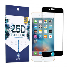 Folie pentru iPhone 6 Plus / 6s Plus, Lito 2.5D FullGlue Glass, Black