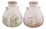 Cumpara ieftin Set 2 vaze flori ceramica multicolora Salas 17 x 19,5 cm