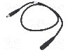 Cablu alimentare DC, DC 4,8/1,7 mufa, DC 5,5/2,1 soclu, negru, 0,5m, WEST POL - P48-C21-C100-050BK