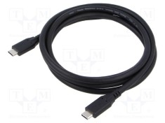Cablu USB 4.0 USB C Goobay 1,5m negru 40Gbps foto