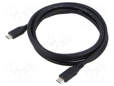 Cablu USB 4.0 USB C Goobay 1,5m negru 40Gbps foto