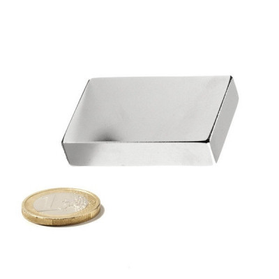 Magnet neodim bloc, 50x25x12 mm, putere 30 kg, N38 foto