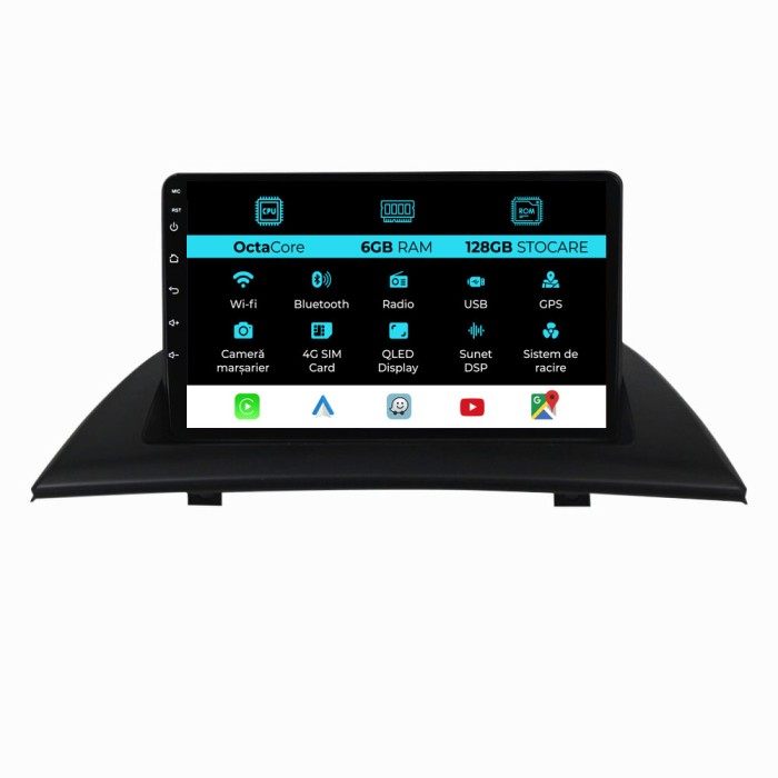 Navigatie Dedicata BMW X3 E83 (2004-2012), 9Inch, 6Gb Ram, 128Gb Stocare, Carplay