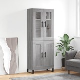 Cumpara ieftin Dulap &icirc;nalt, gri sonoma, 69,5x34x180 cm, lemn compozit