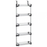 Cumpara ieftin Organizator pentru usa cu 5 rafturi 52x20x135 cm aluminiu