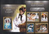 Centrafricana 2013 - Picturi de Mary Cassat, Bloc+colita, MNH