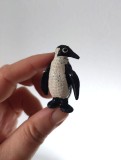 Pinguin - Figurina jucarie veche romaneasca, anii 70-80, cauciuc, 4.5cm inaltime