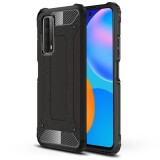 Husa telefon compatibila huawei p smart 2021, tech hybrid armor, negru