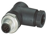 Conector M12, mufă cu 12 pini, IP67, lipire, 30V, aurit