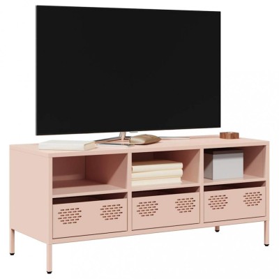 vidaXL Dulap TV, roz, 101,5x39x43,5 cm, oțel laminat la rece 851323 foto
