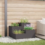 Gossi jardiniera de gradina, 80x80x60 cm, negru, otel