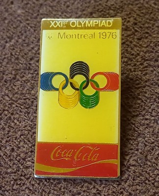Insigna Olimpiada Montreal 1976 - COCA COLA foto