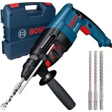 Bosch GBH 2-26 DRE + Plus-5X - Rotopercutor SDS-Plus 800 W 2.7 J valiza plastic + Set burghie SDS-Plus 6-10 mm 3 bucati