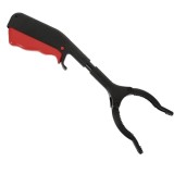 Cleste pentru Colectarea Deseurilor, din Metal si Plastic, 30 cm, Fara Maini Murdare, Negru/Rosu