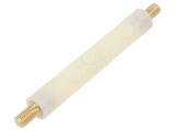 Bucșă izolantă DREMEC M8 poliamidă albă 100mm UL94V-2