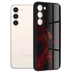 Husa pentru Samsung Galaxy S23 Plus, Techsuit Glaze Series, Red Nebula