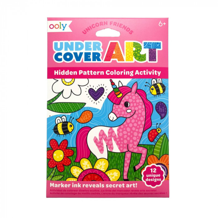 Set de colorat cu modele secrete Undercover Art - Unicorni