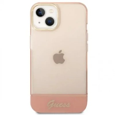Husa Cover Guess PC/TPU Camera Outline Translucent pentru iPhone 14 Pro Max Pink foto