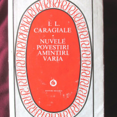 "NUVELE, POVESTIRI, AMINTIRI, VARIA", I. L. Caragiale, 1975. Seria PATRIMONIU
