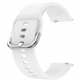 Curea silicon, compatibila Huawei Watch GT 3 42mm, telescoape Quick Release, Daisy White