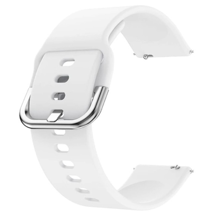 Curea din silicon compatibila cu Huawei Watch GT 3 46mm, Telescoape QR, 22mm, Daisy White