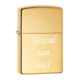 Bricheta ZIPPO Aurie, Gravata, Personalizata cu Textul Tau