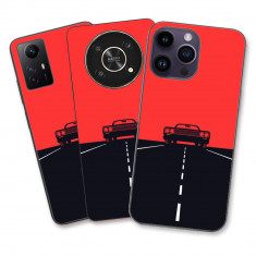 Husa Apple iPhone 7 Plus / 8 Plus Silicon Gel Tpu Model Red Sky Muscle Car foto