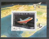 Niger 1985 Space, perf. sheet, used R.002, Stampilat