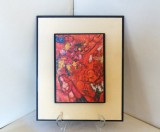 Cumpara ieftin Marc Chagall - art print - La cirque Rouge - lemn montat pe p&acirc;nză cartonată