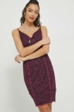 Tommy Jeans rochie culoarea roz, mini, mulată