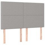 Cumpara ieftin Tablie de pat gri deschis 144x5x118/128 cm, material textil