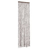 Cumpara ieftin Perdea pentru insecte, gri taupe si alb, 56x200 cm, chenille