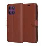 Husa Motorola Edge 60 Pro Techsuit Leather Folio, maro
