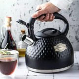 Fierbator din inox cu fluier, ceainic, negru, 3L, Klausberg