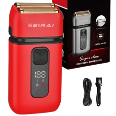 Aparat de Ras Electric Profesional BIRAI Evo, Shaver 7000 RPM, Trimmer De Precizie, Fara Fir, Acumulator Reincarcabil, Display LCD, Afisaj LED, Incarc