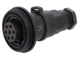 Conector circular BULGIN PXV0746/S mufă mamă 7 pini 5A 277V IP68 IP69K 6-8mm