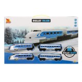 Set trenulet cu vagoane si sina, Suncon, 33 piese, Albastru