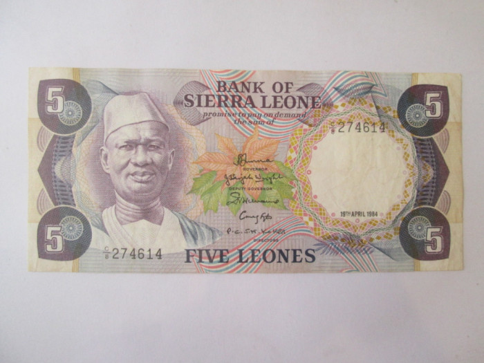 Rara! Sierra Leone 5 Leones 1984