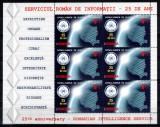 Romania 2015, LP 2061 b, Intelligence in slujba democratiei, 25 de ani Serviciul Roman de Informatii SRI, minicoala de 6 cu manseta, MNH! RARA!!!