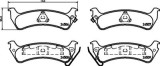 Placute frana spate Jeep Grand Cherokee 1 (Zj), 09.1991-04.1999, marca SRLine S70-1434