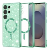 Husa MagSafe pentru Samsung Galaxy S25 Ultra S938, Techsuit, Luxury Glitter, Verde Deschis
