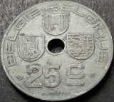 Cumpara ieftin Moneda istorica 25 CENTIMES - BELGIA, anul 1944 * cod 991, Europa, Zinc