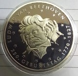 (A83) MONEDA DIN ARGINT GERMANIA - 20 EURO 2020, LIT. F, 250 ANI NASTEREA LUI BEETHOVEN, STARE PROOF